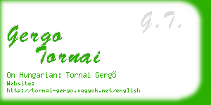 gergo tornai business card